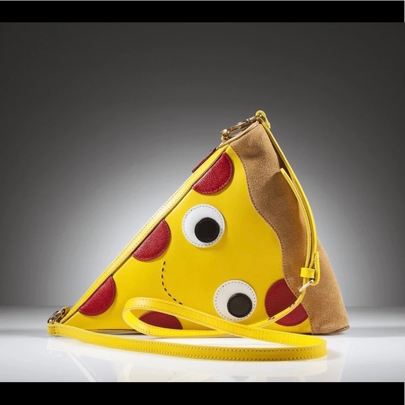 Leather Pizza Clutch Purse Bag - Picture 1 of 6